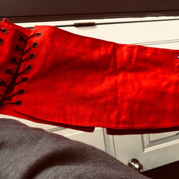 [WOMEN PLUS] Corset Waist Cincher Belt Halloween Costume Accessory Gothic 120cm - Picture 3 of 3